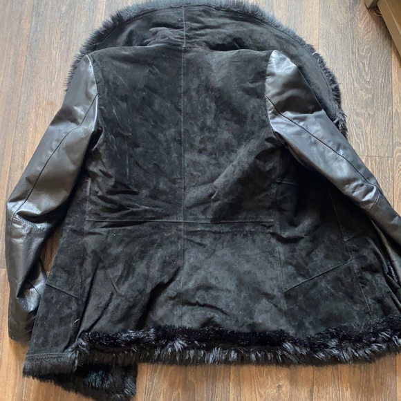 Suede Sherling Coat - Picture 4 of 5